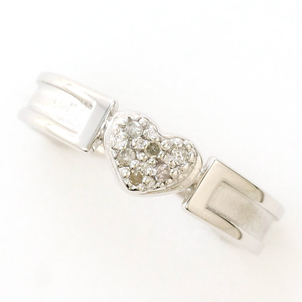 VINTAGE 10k Silver Diamond Ring